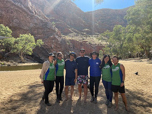 Hikers for stroke on the Larapinta track